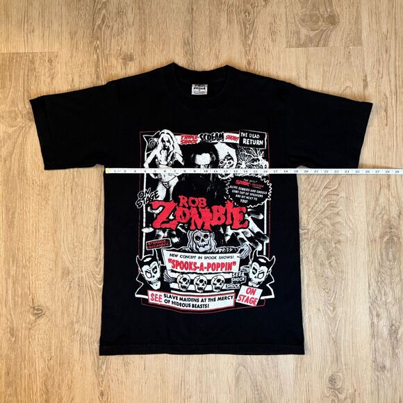 Rob Zombie Spooks-A-Poppin Horror Tee Black M Comic Style Design - Picture 4 of 5